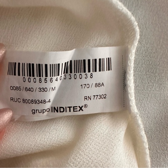 Zara White Calla Lily Floral Women's Tank Camisole Top Medium - Picture 5 of 8